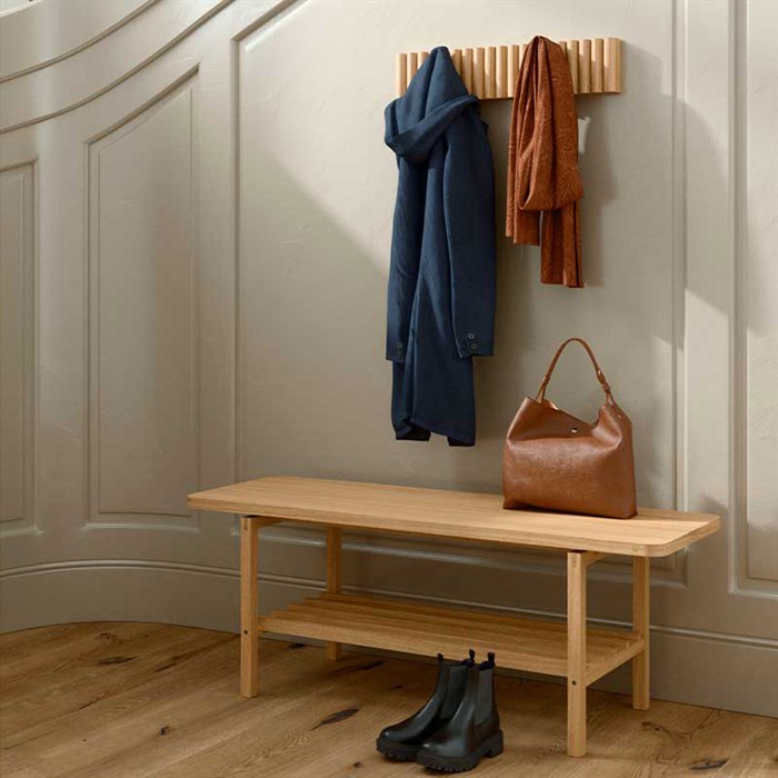 Andersen Furniture knagerække i massiv egetræ - Vejl. udsalgspris 1599,- 