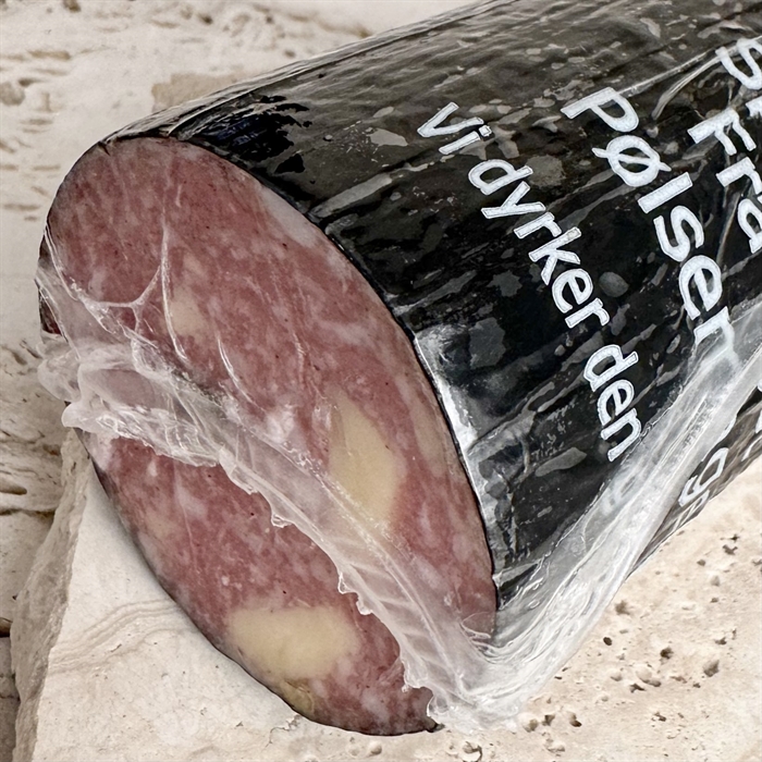 Dansk & Dejlig - Kæmpe slagterkurv med øl, vin, portvin, salami, flæskesvær og masser af godter