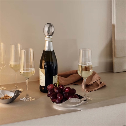 Georg Jensen. 6 stk. champagneglas & champagnesabel - Vejl. 2028,- 