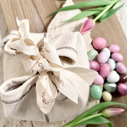 Rustik bomuldspose med Luksus Påskeblanding 600 gram