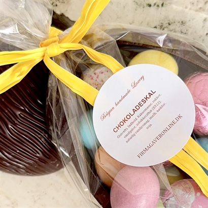 Chokoladeskal belgisk chokolade fyldt med luksus påskeblanding ca. 228 gram 