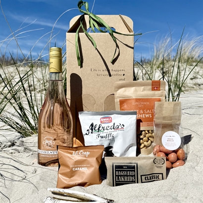 Sommergave med Alkoholfri Rabarber cider og masser af lækre snacks