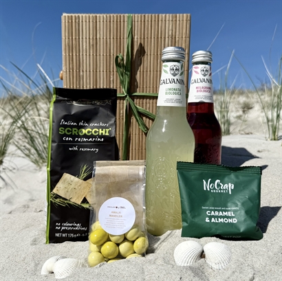 Sommergave Alkoholfri med Lemonade og snacks i Bambusæske