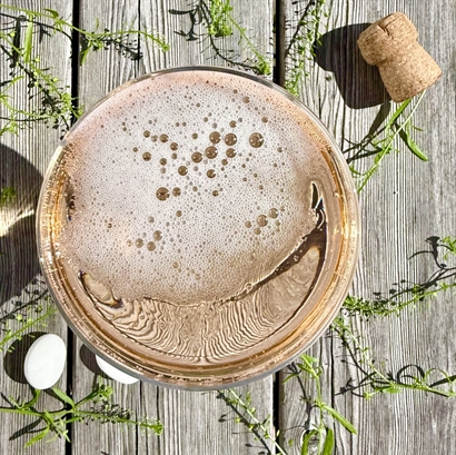 Elegant bambusæske med Prosecco, Chokolade og Snacks