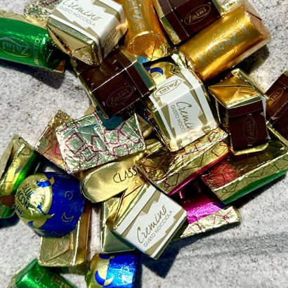 Rustik Bomuldspose med Italiensk Chokolade Passion 400 gram