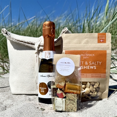 Pique Bomuldspose med Rosé Prosecco og Snacks
