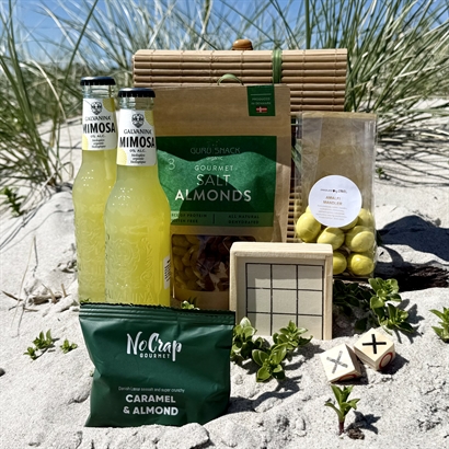 Alkoholfri Mimosa, spil, Italienske Amalfimandler og Snacks.