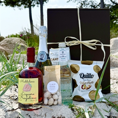 Sommergave - Jordbær Spritz Kit med lækre Snacks