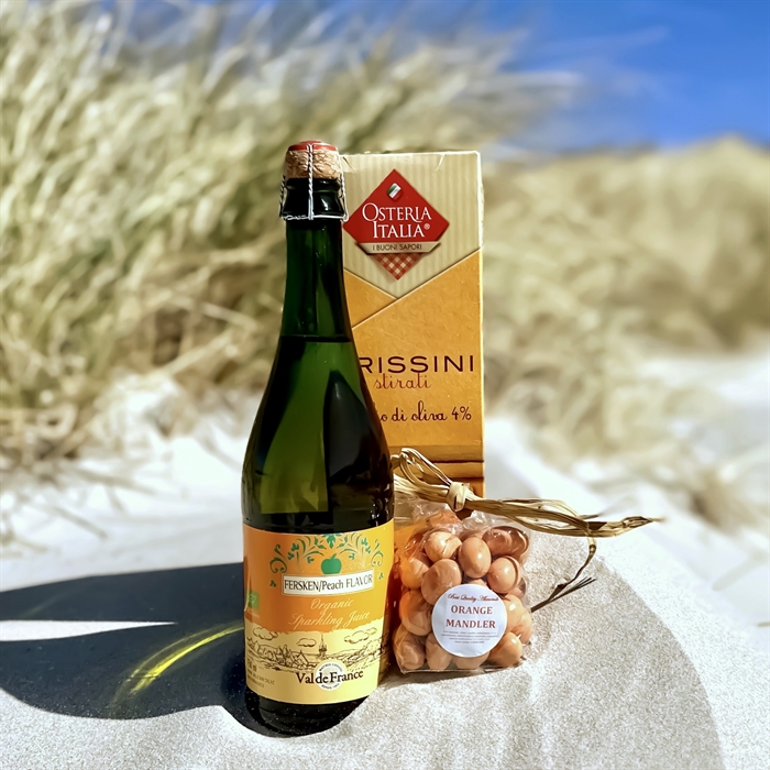 Sommergave Alkoholfri med Cider, Grissini og Italienske Orangemandler