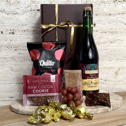 Alkoholfri Firmagave med fransk cider, snacks og chokolade