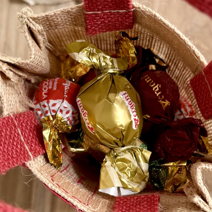 Blandede godter 1000 gram i jutetaske