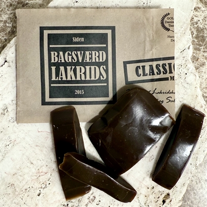 Økopose med påskeprint - Belgiske påskeæg, Amalfimandler, Bagsværd lakrids og chokoladetrøfler