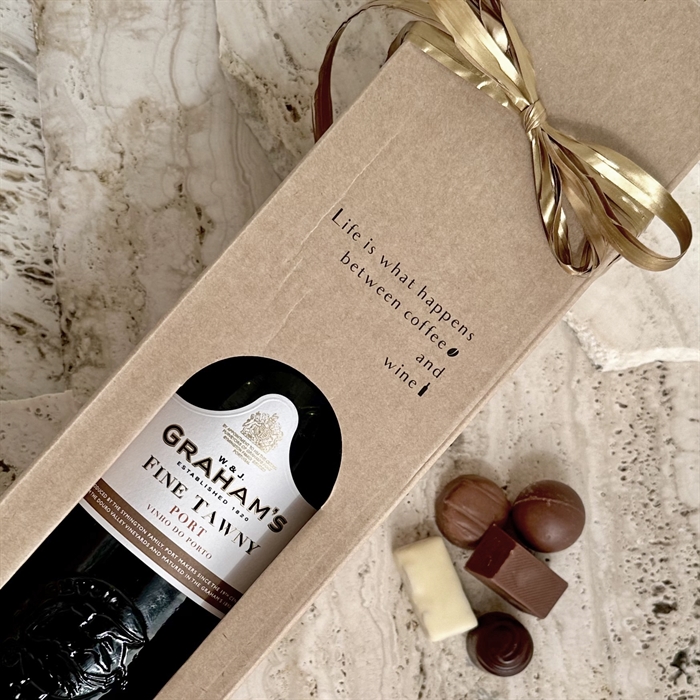 Firmajulegave med Grahams Fine Tawny portvin & luksuschokolade