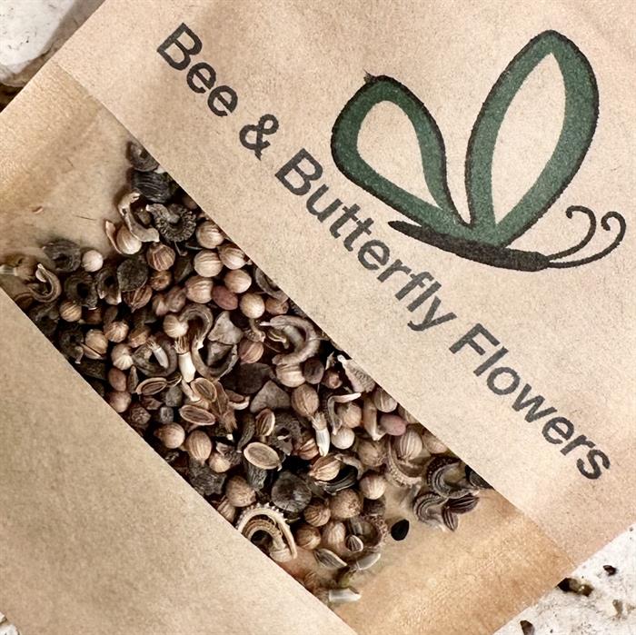 Meningsfuld gave - Jutekurv med blomstereng og Luksus Chokoladeblanding 400 gram