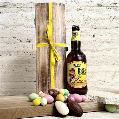 Skattekiste med Økologisk Påskebryg, 2 store Danske Håndlavede Påskeæg og Luksus Påskeblanding