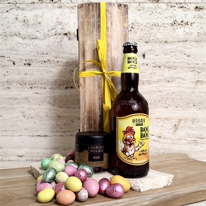 Skattekiste med Økologisk Påskeøl, Bülow Lakrids og Påskelækkerier