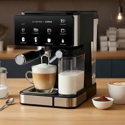 Livoo x Marmiton Espressomaskine – 20 Bar & 8 Programmer - Vejledende Udsalgspris 2.299,-