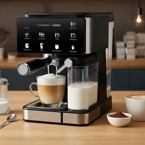 Livoo x Marmiton Espressomaskine – 20 Bar & 8 Programmer - Vejledende Udsalgspris 2.299,-