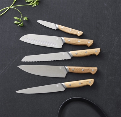 Morsø Foresta Knivsæt 5 dele Eg/Rustfrit stål. Vejl. udsalgspris kr. 1899,-