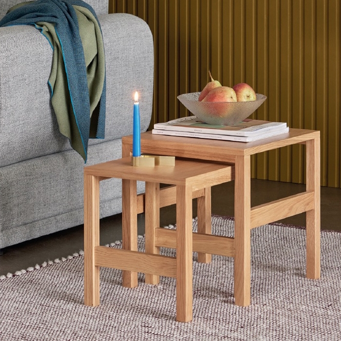 Hübsch Puzzle Sidebord Natur 2 stk. - Vejledende Udsalgspris 1.449,- 