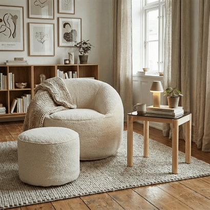 SACKit Nest Pouf Indoor Beige. Vejl. udsalgspris 999,-