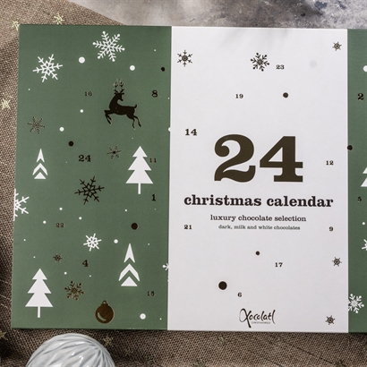 Winterland green christmas calendar fra Xocolatl