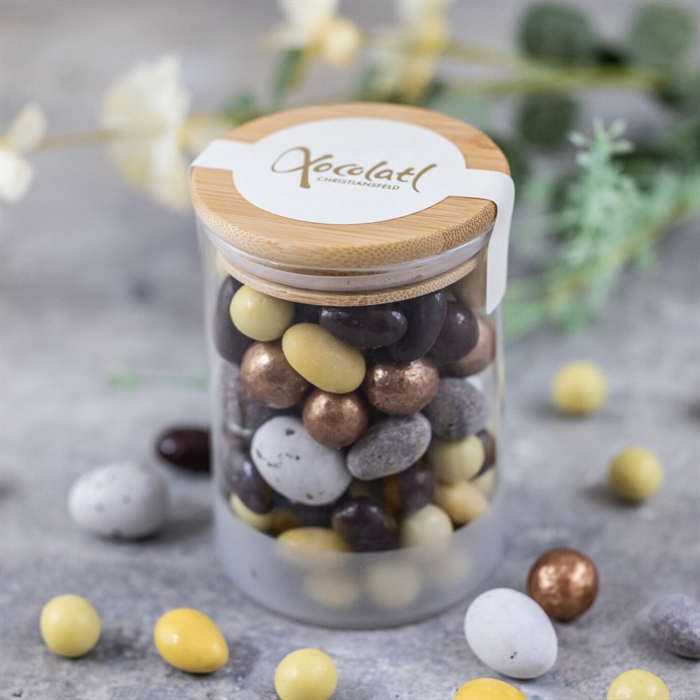 Xocolatl Elegant glas med lækkerier 250 gram 
